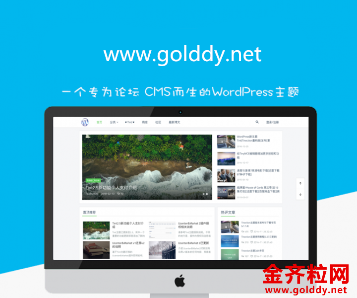 wordpress金齐粒使用主题重构版开源版最新利于优化框架更新